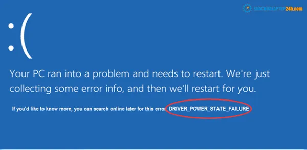 Lỗi Driver Power State Failure trên Windows 10